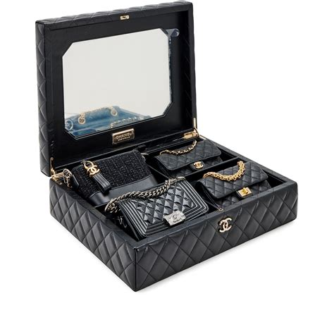 Chanel Success Story Set Of 4 Mini Bags With Quilted Trunk, 